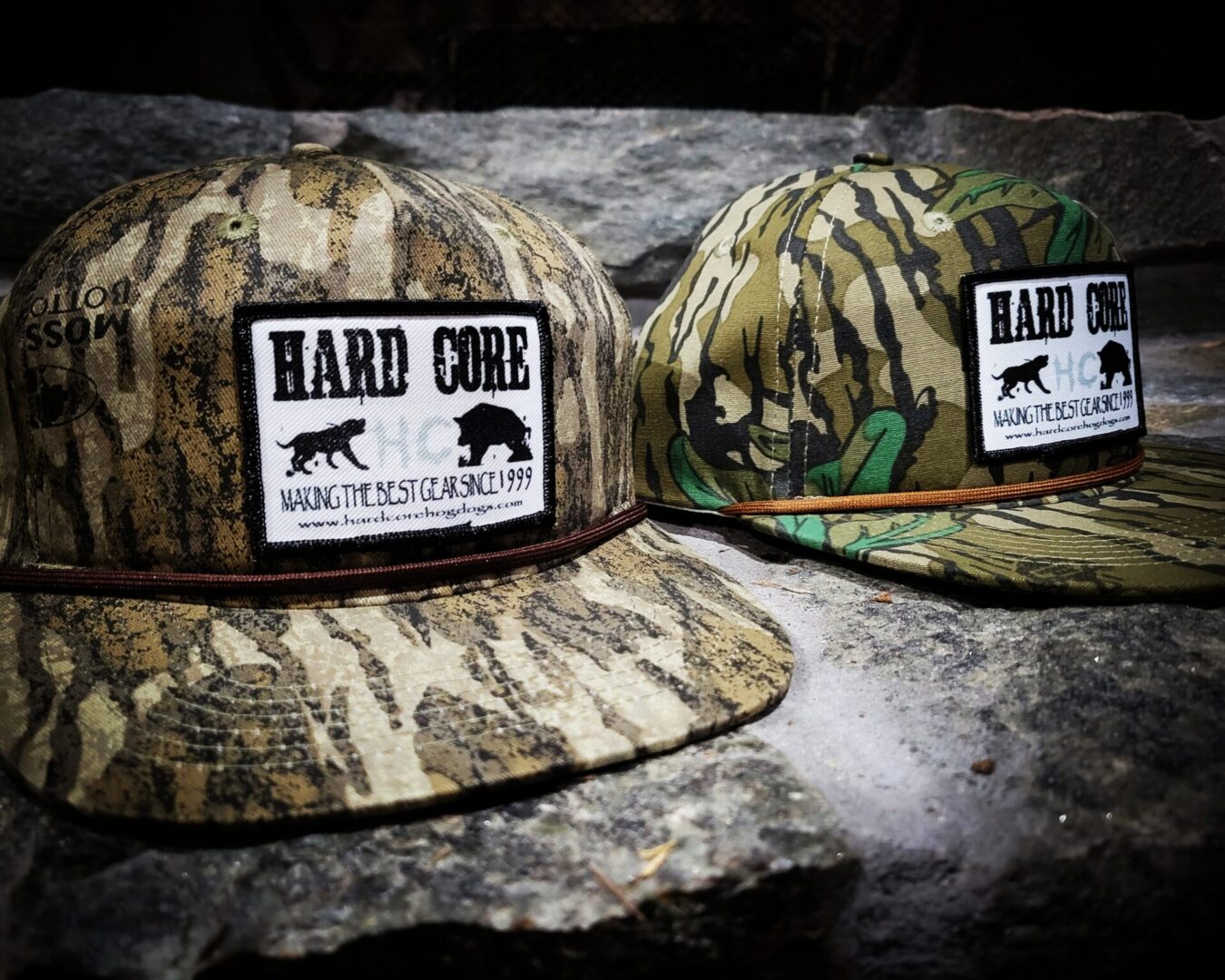 Camo Rope hat Black White Patch
