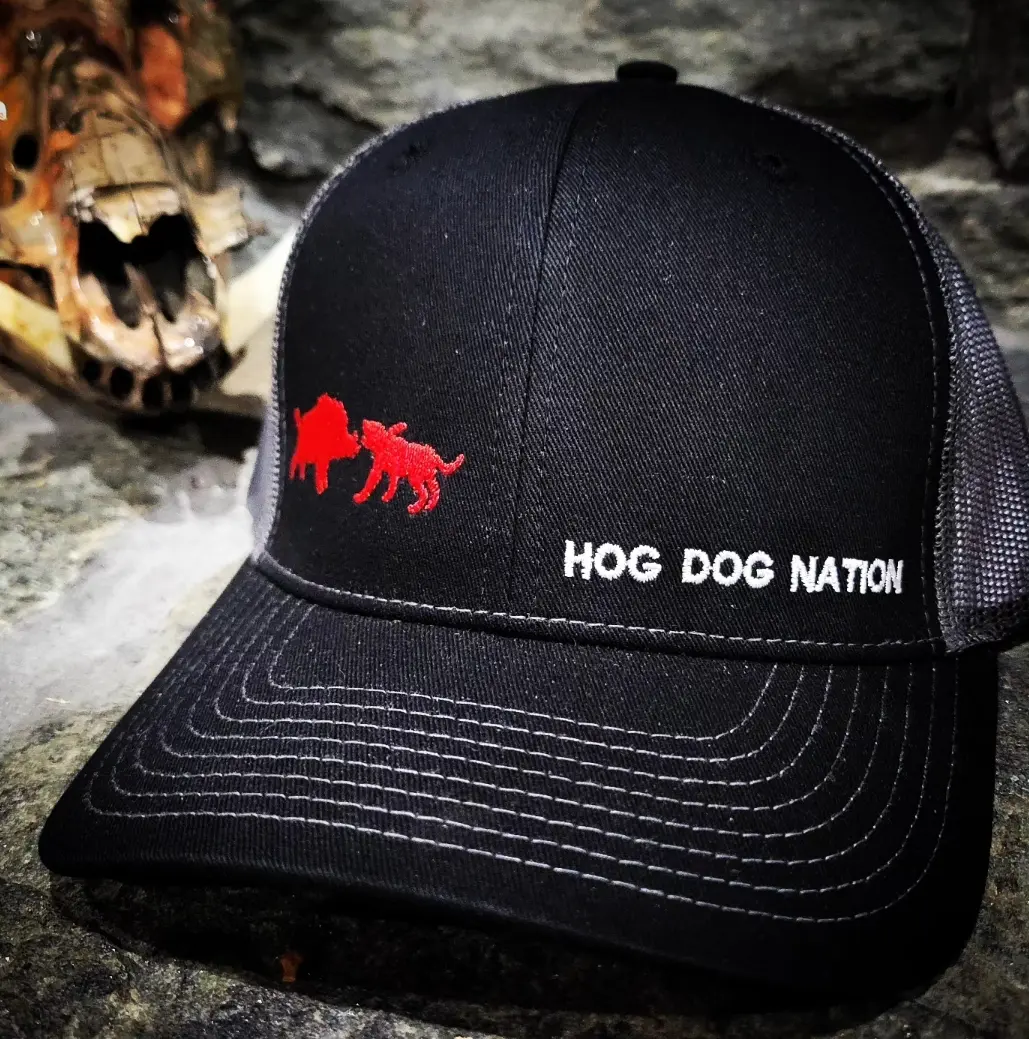Hog Dog Nation Black Grey Hat